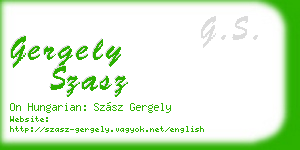 gergely szasz business card